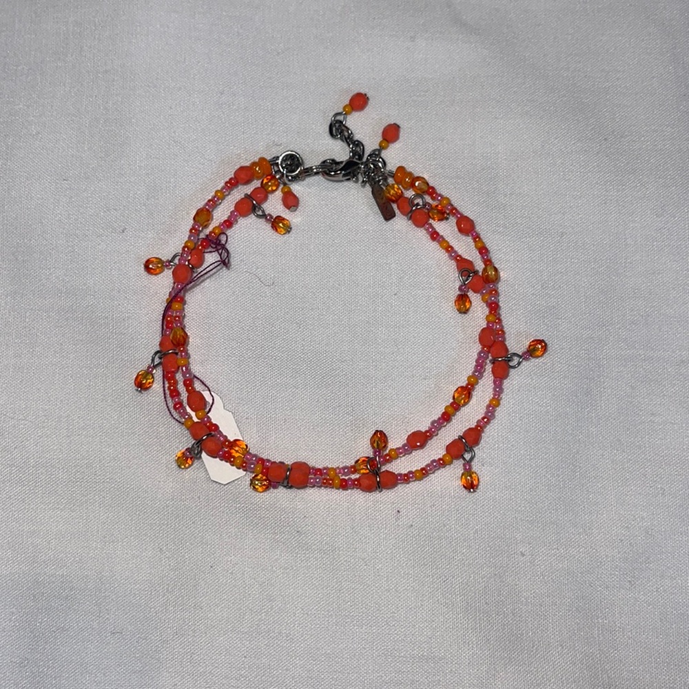F.A.I.T.H. Double strand beaded anklet